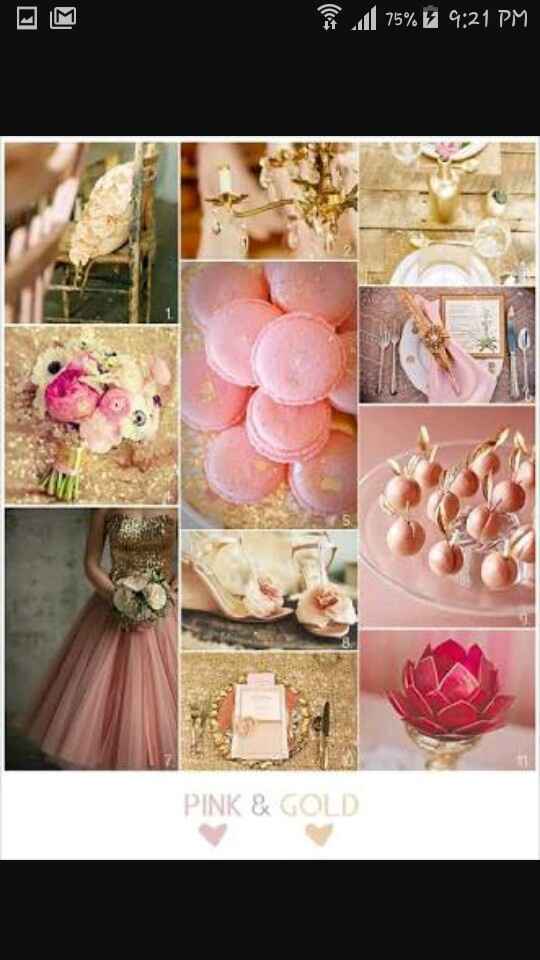 Combinaciones de colores en rosa y dorado❤️ - 2