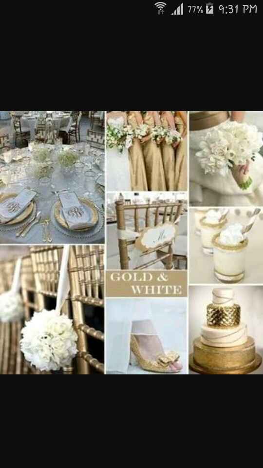 Combinación de colores blanco con dorado - 4