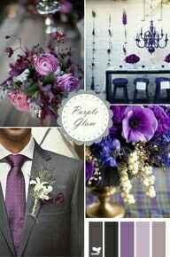 Combinaciones de colores en plateado y morado - 4