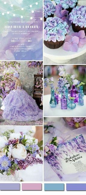 Combinaciones de colores en lavanda y azul 😍 - 2