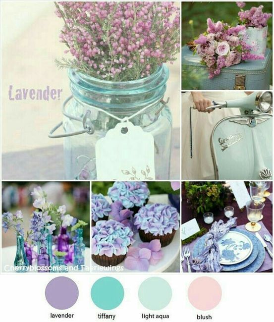 Combinaciones de colores en lavanda y azul 😍 - 4