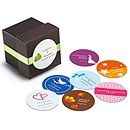 Cajitas con etiquetas redondas