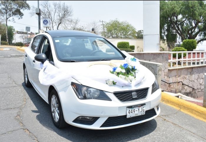 Decoración coche de los novios 1