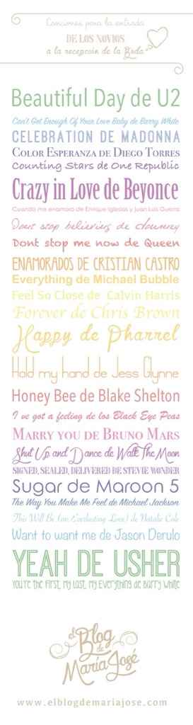 Canciones para momentos en la boda - 2