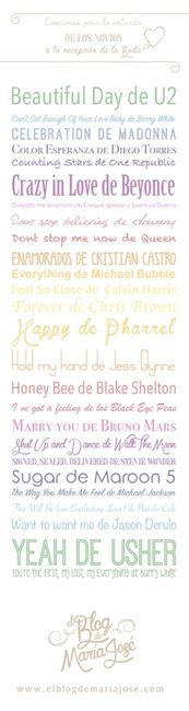 Canciones para momentos en la boda - 2