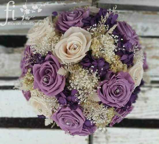 Ideas para un ramo lila/morado con rosas - 1