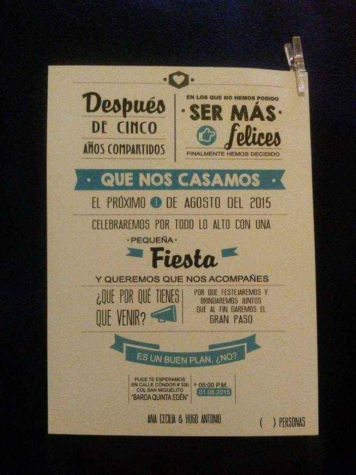 Las invitaciones de mi boda civil - 2