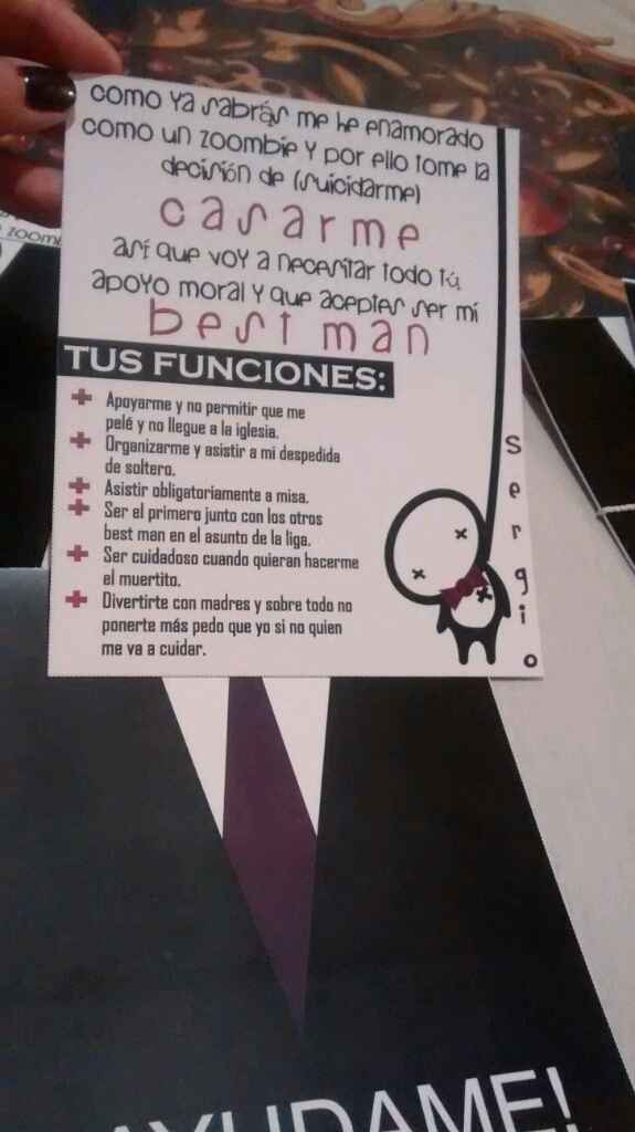 Invitaciones para best man - 2