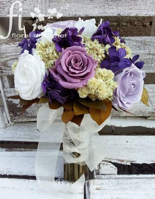 Ideas para un ramo lila/morado con rosas - 4