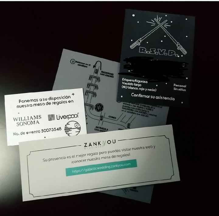 Invitaciones Star Wars listas - 2