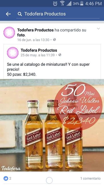 Botellitas de licor para recuerdos - 1