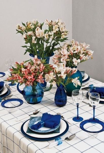 Decoración azul