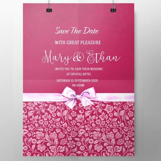 Invitaciones en color rosa 🌸 - 20