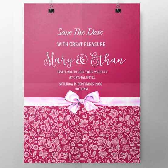 Invitaciones en color rosa 🌸 - 20