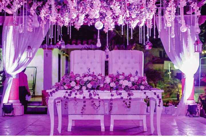  me pueden dar ideas de mesas de novios elegantes en salones Cerrados? - 2