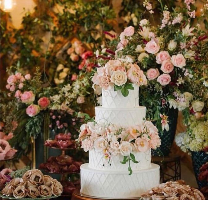 Pasteles de boda con flores 11