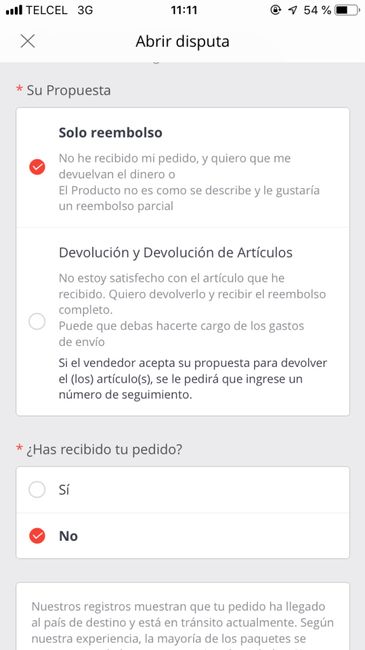 Aliexpress disputa! 2