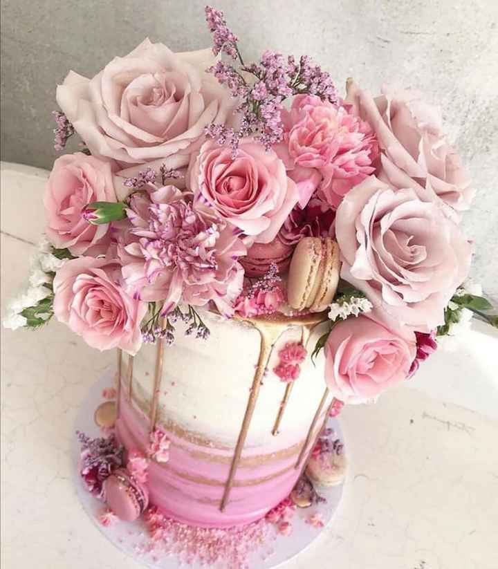 Pasteles de boda con flores - 3