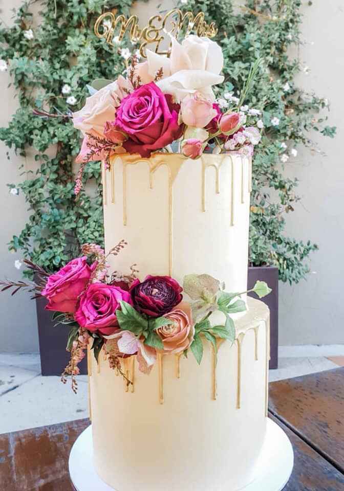 Pasteles de boda con flores - 15