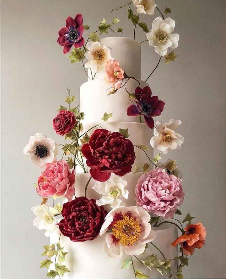 Pasteles de boda con flores - 21
