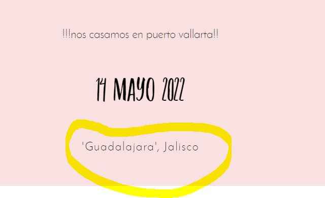 quitar el lugar del evento en la pagina de bienvenidos - 1