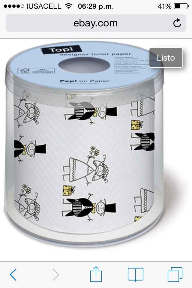 Papel de baño con temática boda
