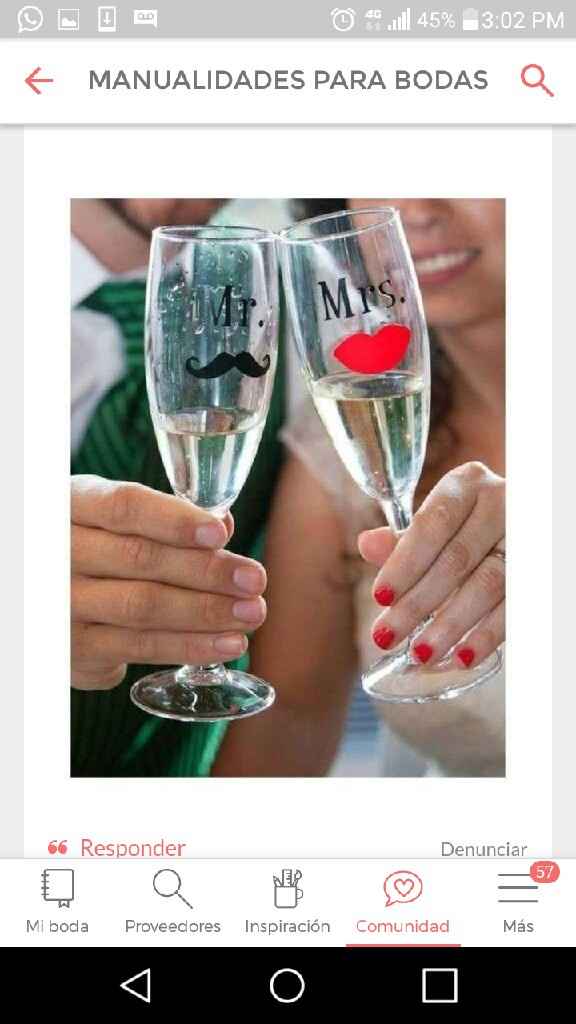  Ideas para decorar las copas de los novios. - 1