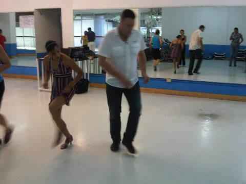 con la maestra de baile