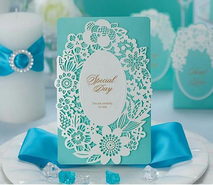 Invitaciones azul turquesa 8