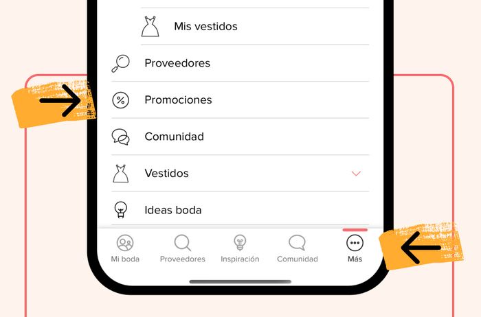 HASTA -40% 🏷️ ¡Llegaron las mejores PROMOS para tu boda a nuestra APP!📱 3