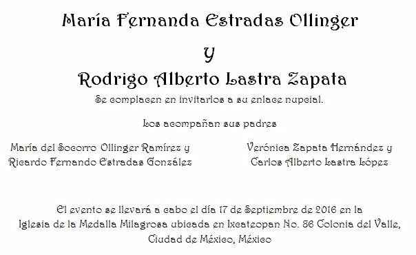 Ejemplo invitación
