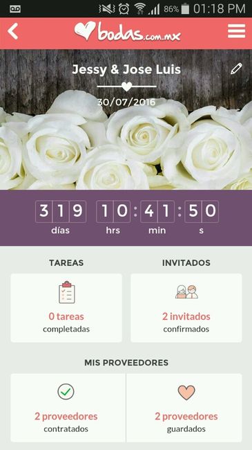 Nueva interfaz App Bodas - 1