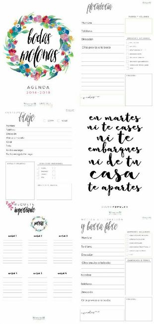 Agenda& carteles; weedding planner. - 2