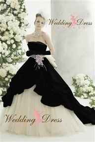 Vestido novia con negro