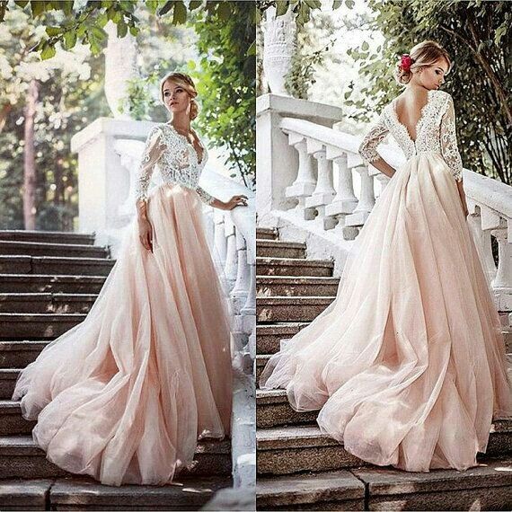 Tendencia rosa en vestidos de novia - 2