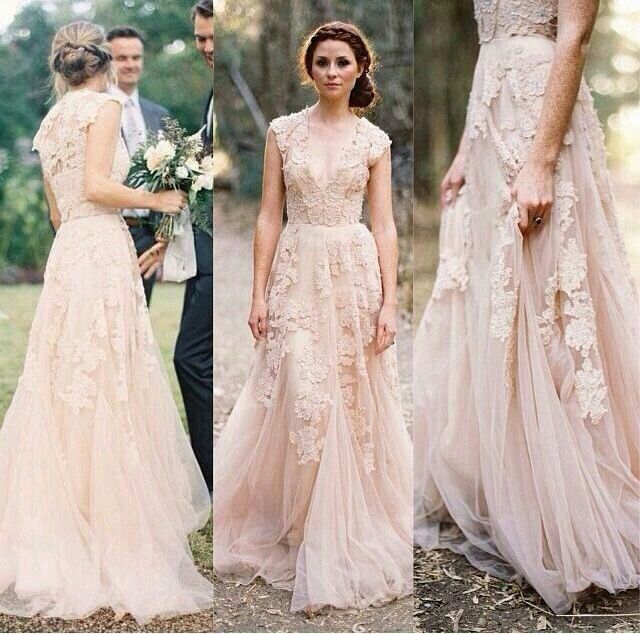 Tendencia rosa en vestidos de novia - 6