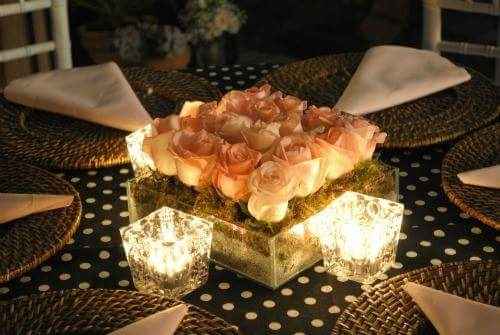 Centros de mesa con toque azul - 2