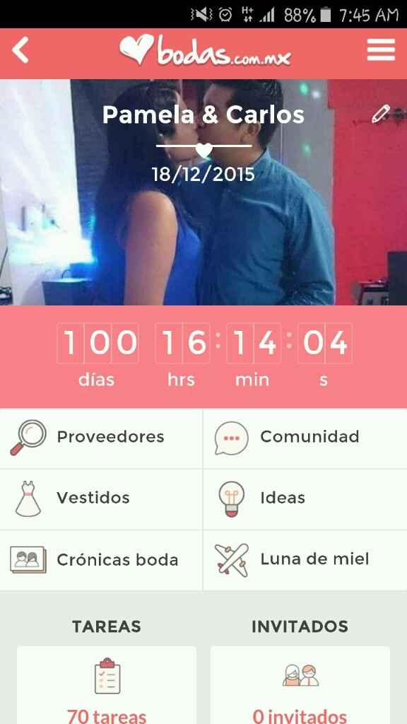 Ya estoy a 100  días :) de mi gran día b - 1
