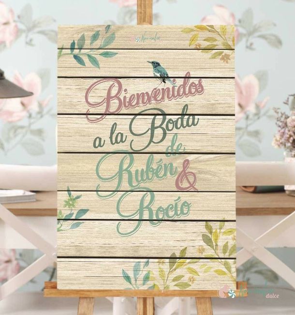 Cartel de bienvenida y pajesitos - 1