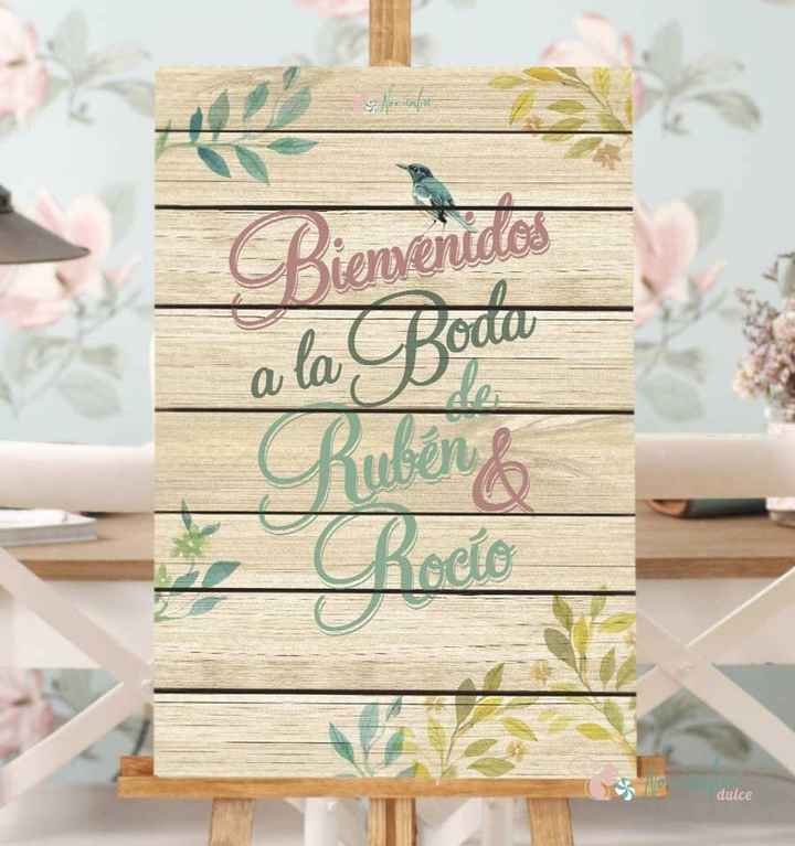 Cartel de bienvenida y pajesitos - 1