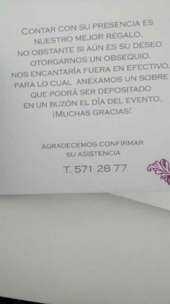 Pedir dinero en vez de regalos - 1