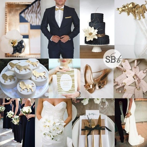 COMBINACION AZUL Y DORADO