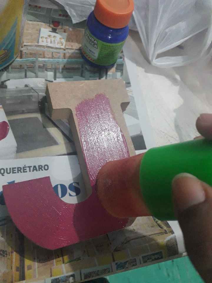 Mis letras de madera diy -terminadas- 🤩😍👍💖 - 2