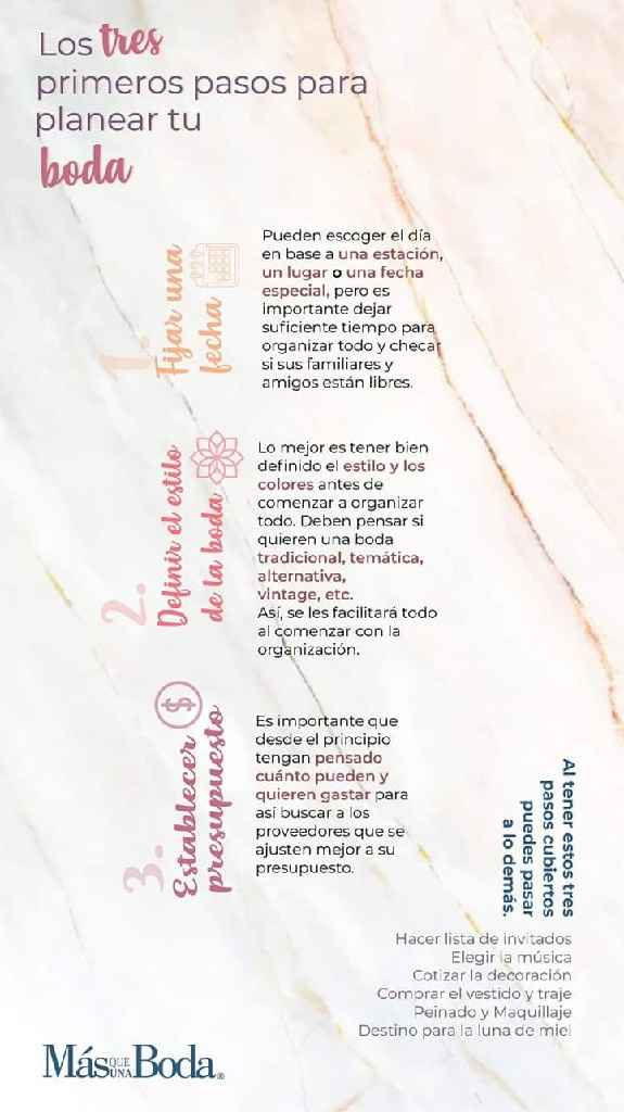 Los 3 pasos básicos para empezar una boda - 1