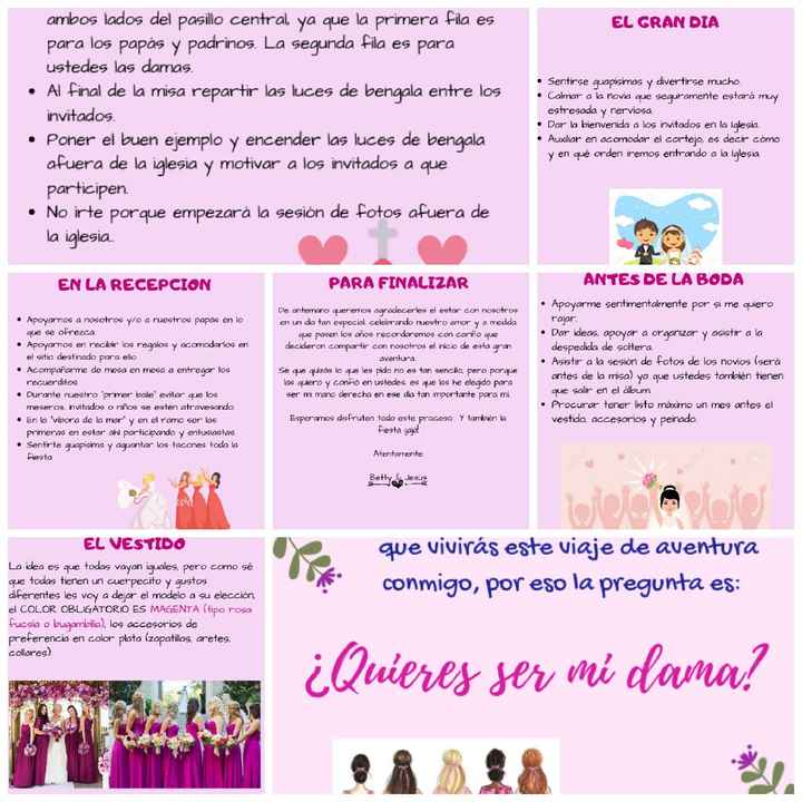 Comunicar color vestido a damas de honor - 1