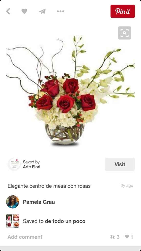 Centro de mesa en color rojo!!! - 2