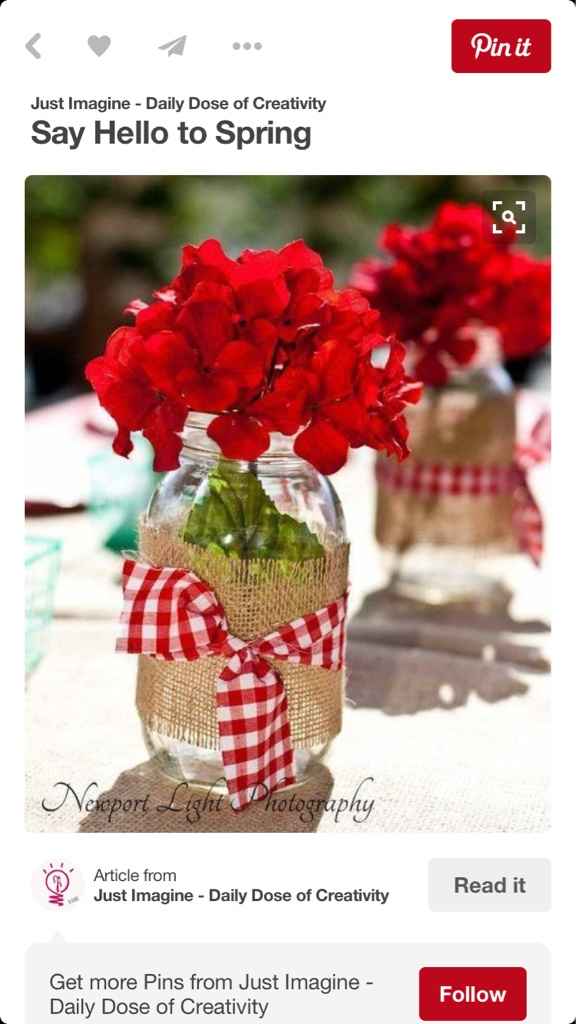 Centro de mesa en color rojo!!! - 5