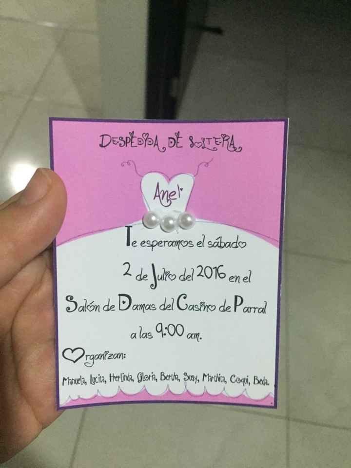 Invitaciones de despedida de soltera - 1