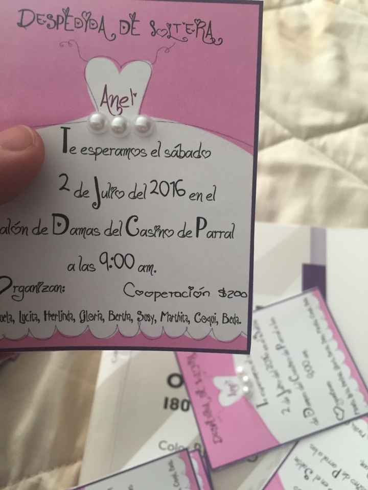 Invitaciones para despedida de soltera (diy) - 1