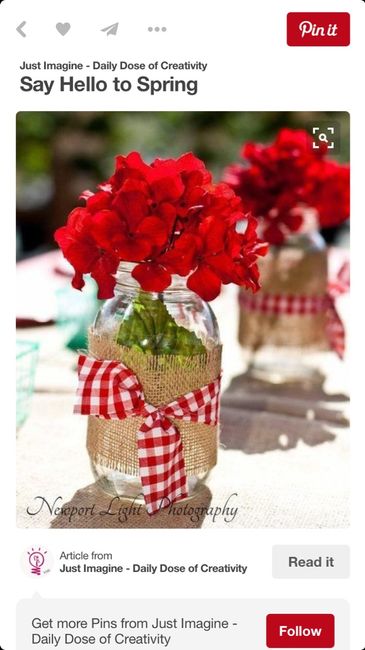 Centro de mesa en color rojo!!! - 5